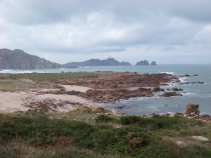 Recorrido hasta Cabo Vilano Cabo Vilano al fondo