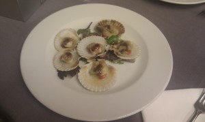 Zamburiñas plancha oido cocina