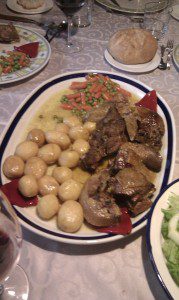 Estofado de gallo de corral