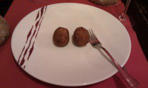 El de Alberto. A Coruña. 1 Croquetas melosas lubrigante gallego