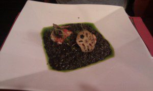 Rissoto negro con carabineros