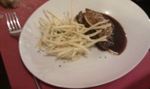 Solomillo ternera con foie