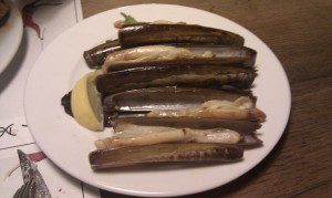 Navajas a la plancha