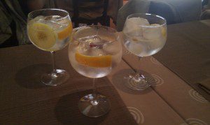 Gin tonics A Taberna do trasno