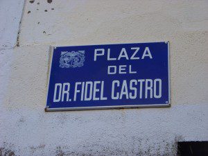Calle Fidel Castro en Poboa de Buron