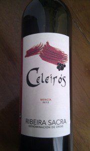 Celeirós, Mencia. Ribeira Sacra. 1 Celeirós