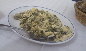 Restaurante Aguieira. A Coruña. (Nueva gerencia) 1 Revuelto Zamburiñas Aguieira
