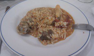 Restaurante Aguieira. A Coruña. (Nueva gerencia) 3 Arroz Aguieira emplatado
