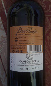 Don Ramon 2012. D.O. Campo de Borja. 2 Don Ramon 2012