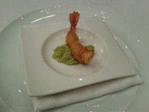 Artabria. A Coruña. 4 Langostino con aguacate