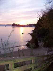Molino de marea y playa de Río Castro, Limodre. Fene. A Coruña. 16 Redes puesta de sol