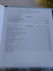 Casa Lemos, Fortóns. Redondela. Pontevedra. 4 Menu Casa Lemos